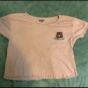 Cropped pink shirt “wild one”